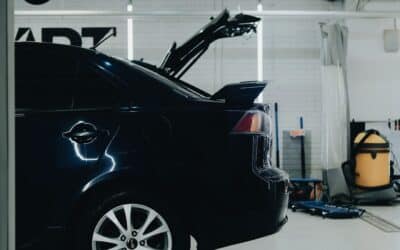 Car detailing shop setup.