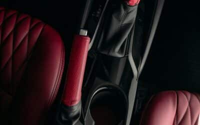 Car leather seats detailing.